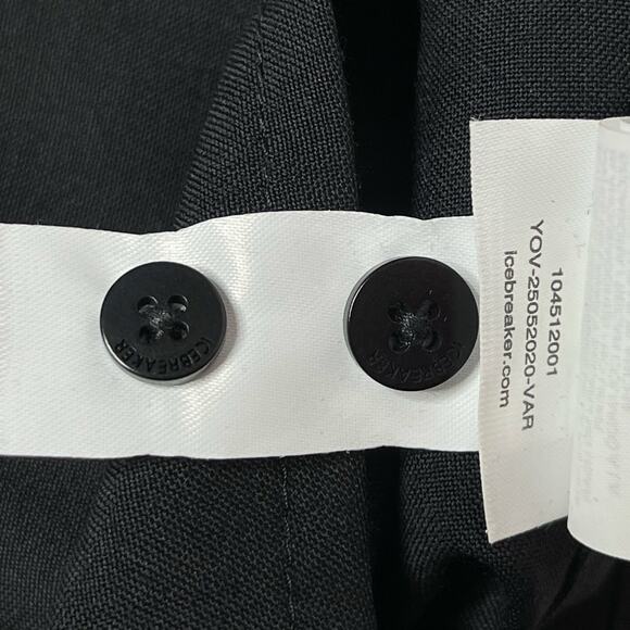 Icebreaker Tessell Merino Wool Black Shirt Long Sleeve size M Button-up New - Picture 10 of 13